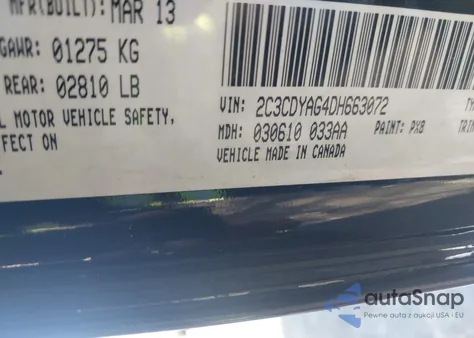 2013 Dodge Challenger Sxt z USA, uszkodzony, nr VIN 2C3CDYAG4DH663072